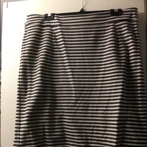 Black and Cream Stripe Skirt